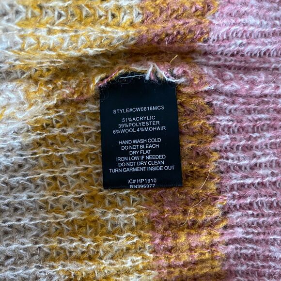 Nordstrom Sanctuary Blur the Lines Stripe Crewneck Sweater Pullover L Large - Picture 7 of 8